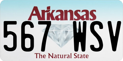 AR license plate 567WSV