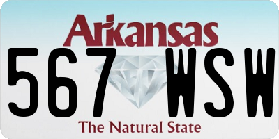 AR license plate 567WSW