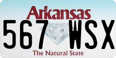 AR license plate 567WSX