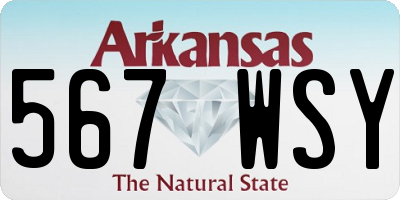 AR license plate 567WSY