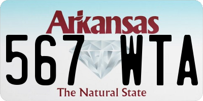 AR license plate 567WTA
