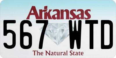 AR license plate 567WTD