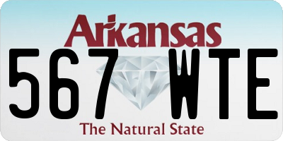 AR license plate 567WTE