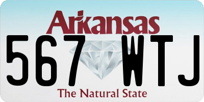 AR license plate 567WTJ