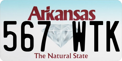 AR license plate 567WTK
