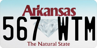 AR license plate 567WTM