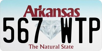 AR license plate 567WTP