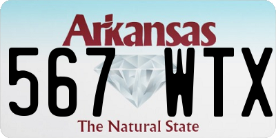 AR license plate 567WTX