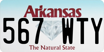 AR license plate 567WTY
