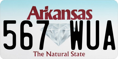 AR license plate 567WUA