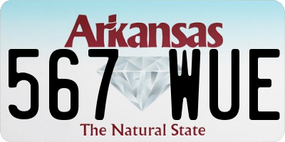 AR license plate 567WUE