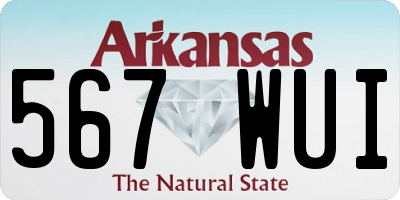 AR license plate 567WUI