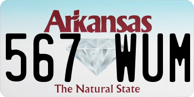 AR license plate 567WUM