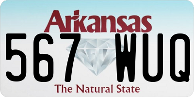 AR license plate 567WUQ