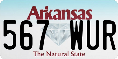AR license plate 567WUR