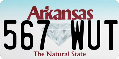 AR license plate 567WUT