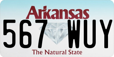 AR license plate 567WUY