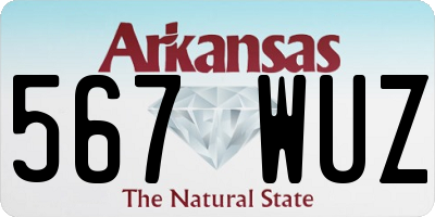 AR license plate 567WUZ