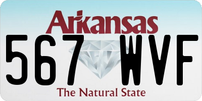 AR license plate 567WVF
