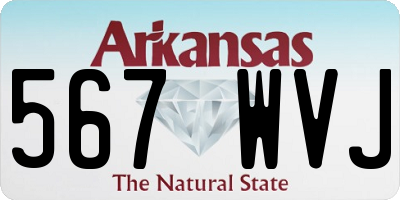 AR license plate 567WVJ