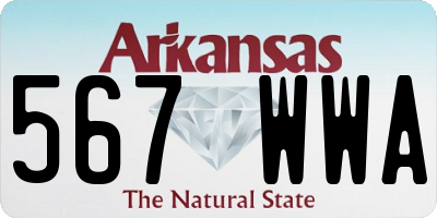 AR license plate 567WWA