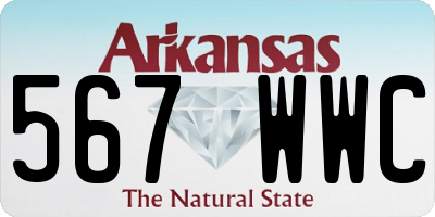 AR license plate 567WWC