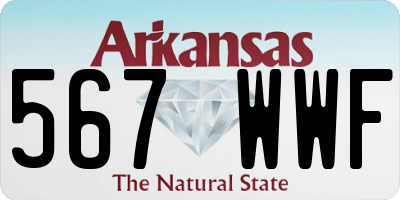 AR license plate 567WWF