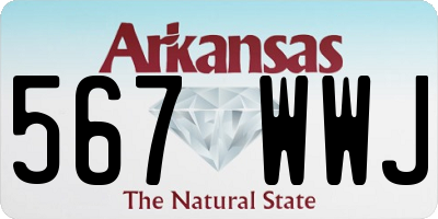 AR license plate 567WWJ