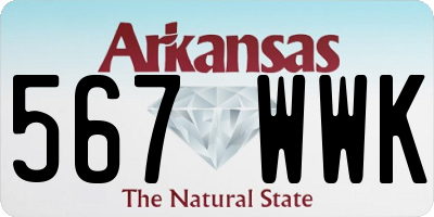 AR license plate 567WWK