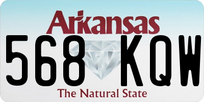 AR license plate 568KQW