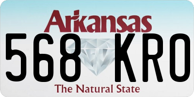 AR license plate 568KRO