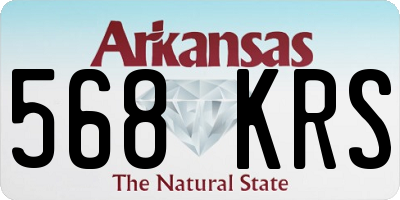 AR license plate 568KRS