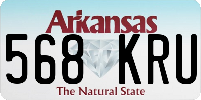AR license plate 568KRU