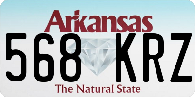 AR license plate 568KRZ