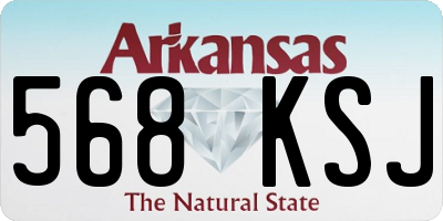 AR license plate 568KSJ