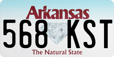 AR license plate 568KST