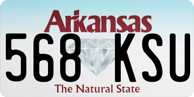 AR license plate 568KSU