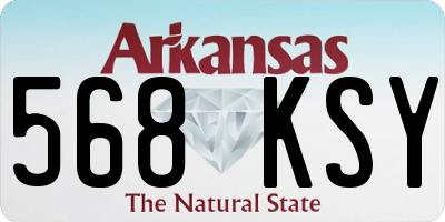 AR license plate 568KSY