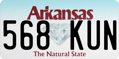 AR license plate 568KUN