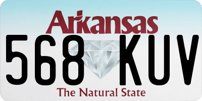 AR license plate 568KUV
