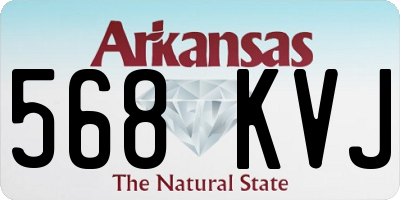 AR license plate 568KVJ