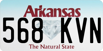 AR license plate 568KVN