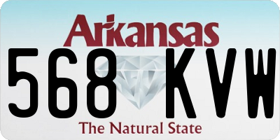 AR license plate 568KVW