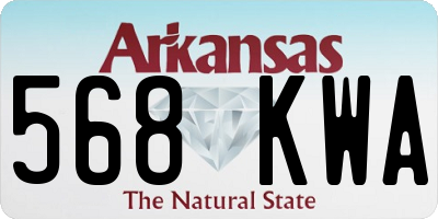 AR license plate 568KWA