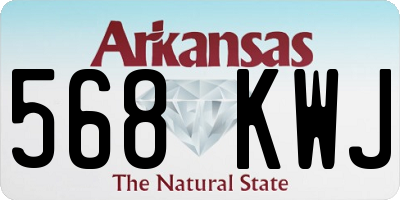 AR license plate 568KWJ