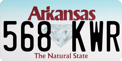 AR license plate 568KWR