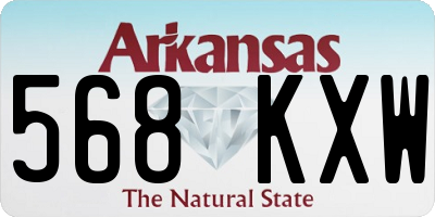 AR license plate 568KXW