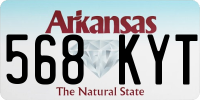 AR license plate 568KYT