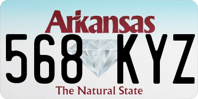 AR license plate 568KYZ