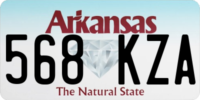 AR license plate 568KZA